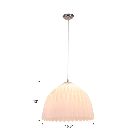 White Minimalist Acrylic Pendant Light - Perfect For Dining Room