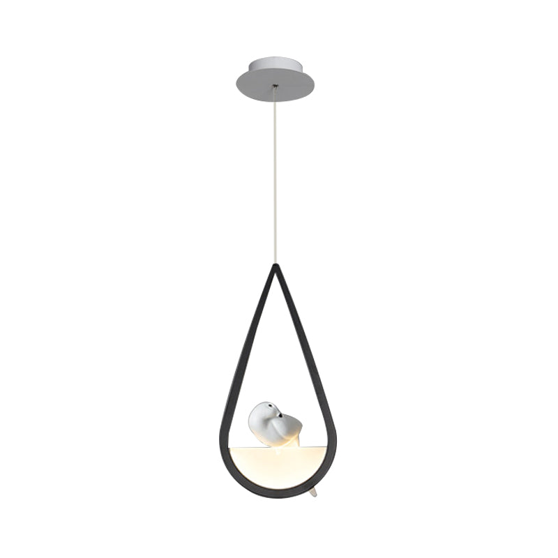 Waterdrop Acrylic Hanging Lamp: 1/2/3 Lights | Black/White Warm/White Light Dining Room Pendant