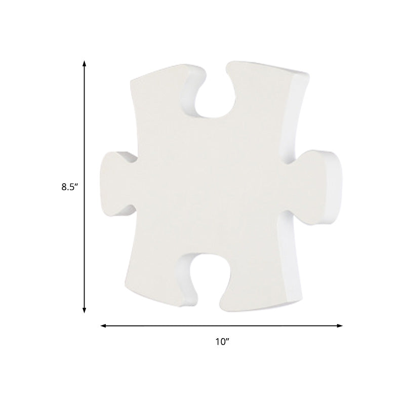 Modern Acrylic Led Wall Sconce - Black/White Jigsaw Design Warm/White Light Living Room