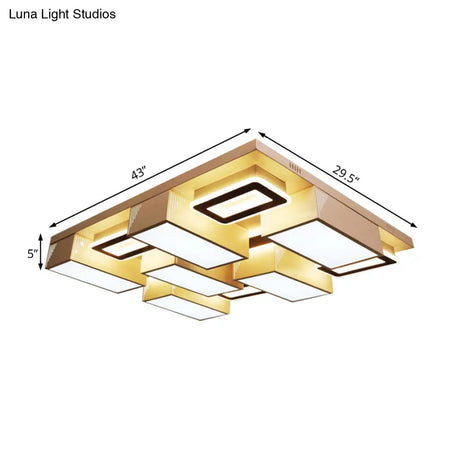 21.5’/29.5’ Modern Acrylic Led Flush Ceiling Light For Living Room In Warm/White/Natural