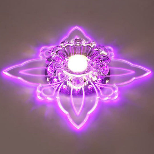 Clear Crystal Led Flush Mount Ceiling Light - Simplicity And Elegance