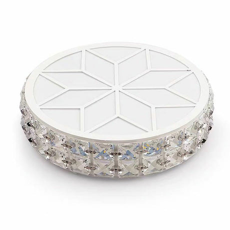 Modern Round Led Crystal Flush Ceiling Light Fixture For Corridors