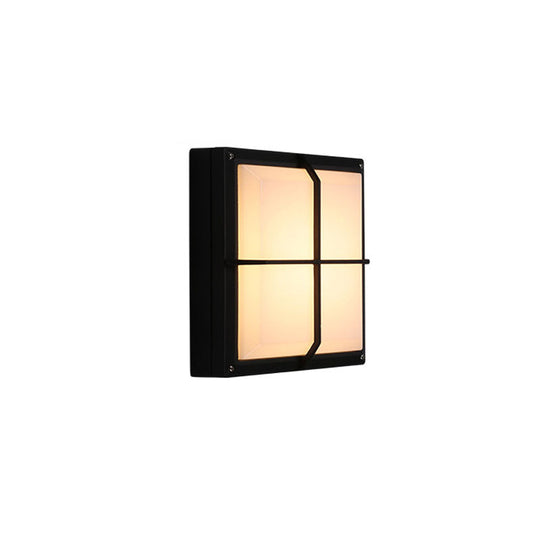 Minimalistic Acrylic Wall Sconce Lamp With Geometric Shade And Led Lighting In Black / Small B