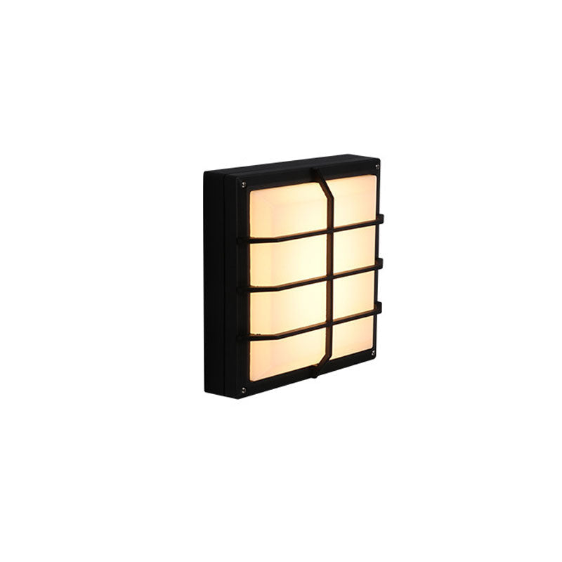 Minimalistic Acrylic Wall Sconce Lamp With Geometric Shade And Led Lighting In Black / Small C