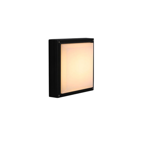 Minimalistic Acrylic Wall Sconce Lamp With Geometric Shade And Led Lighting In Black / Small E