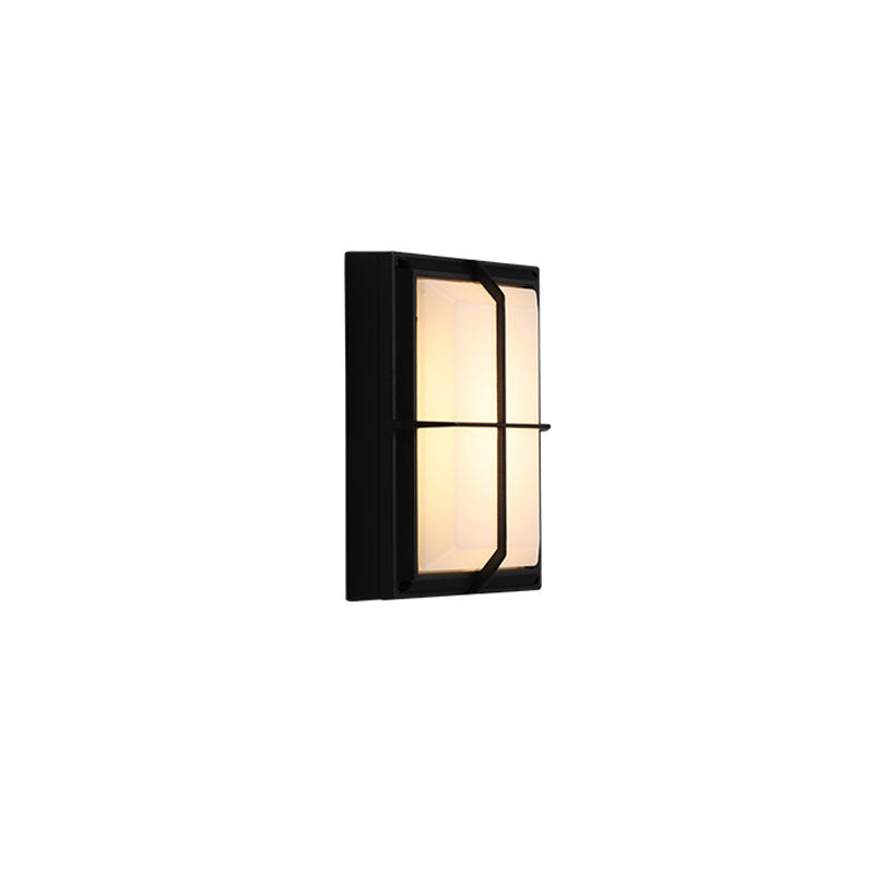Minimalistic Acrylic Wall Sconce Lamp With Geometric Shade And Led Lighting In Black / Small G