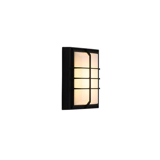 Minimalistic Acrylic Wall Sconce Lamp With Geometric Shade And Led Lighting In Black / Small H