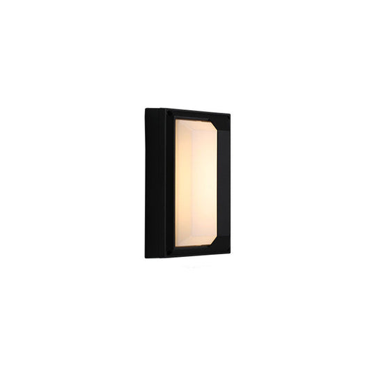 Minimalistic Acrylic Wall Sconce Lamp With Geometric Shade And Led Lighting In Black / Small I