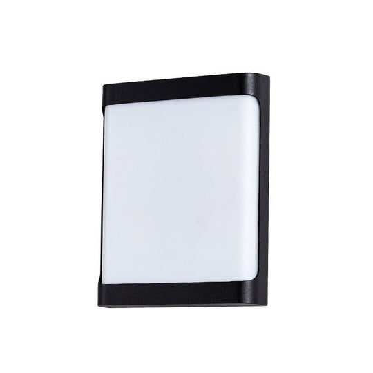 Minimalist Black Geometrical Acrylic Wall Sconce Light With Led For Courtyard / Warm A