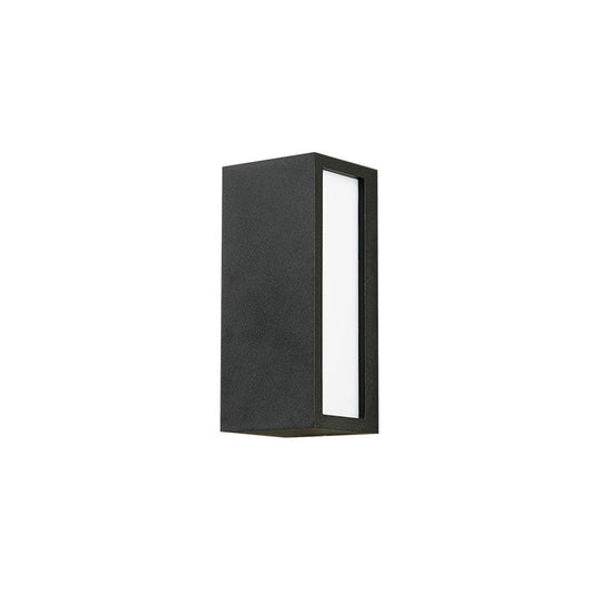 Black Textured Led Wall Mounted Light - Simple Metallic Sconce Lighting For Patio