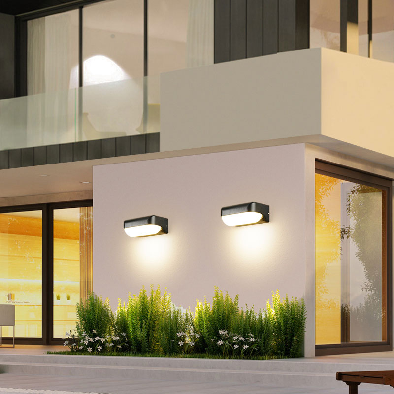 Minimalist Metallic Black Led Wall Sconce For Balcony Lighting Textured / Small A