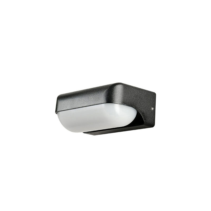 Minimalist Metallic Black Led Wall Sconce For Balcony Lighting