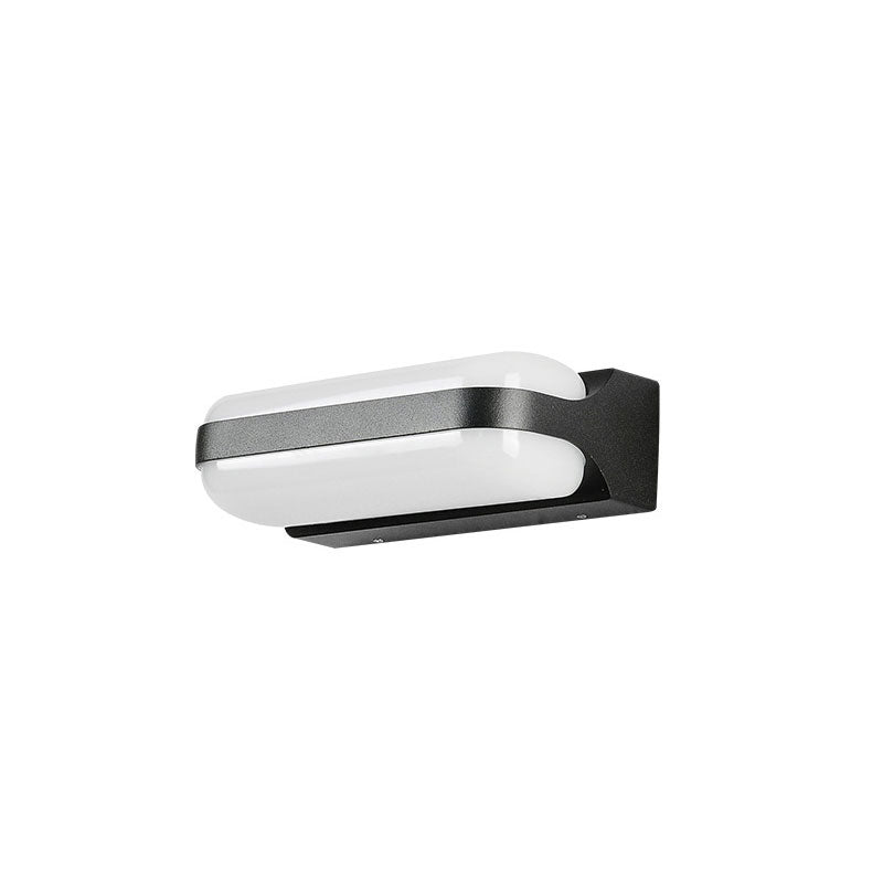 Minimalist Metallic Black Led Wall Sconce For Balcony Lighting