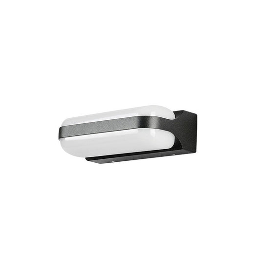 Minimalist Metallic Black Led Wall Sconce For Balcony Lighting