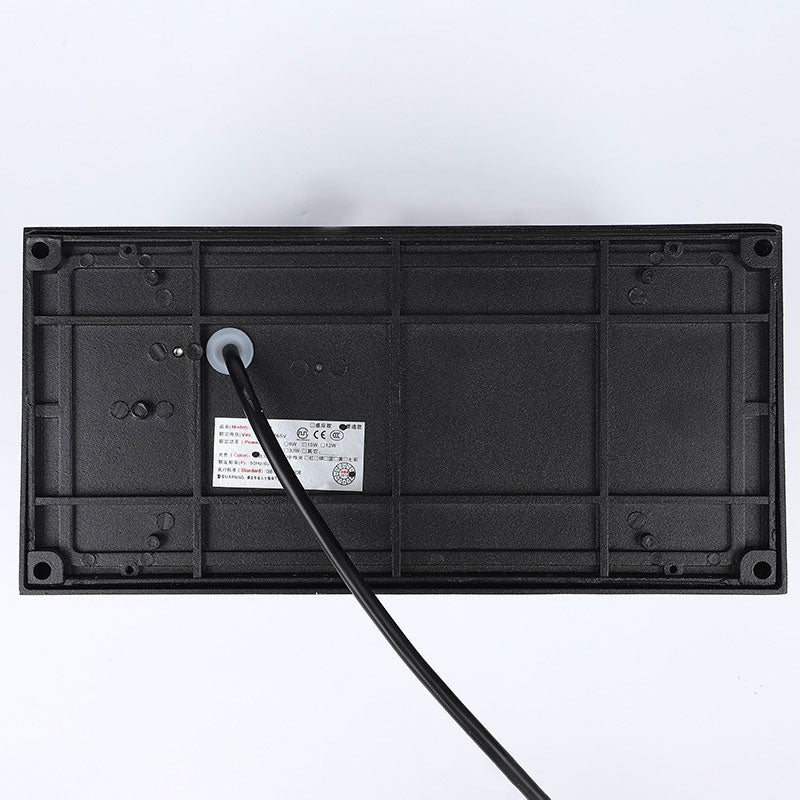 Modern Led Wall Sconce In Black - Rectangular Courtyard Light Fixture