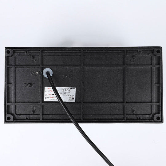 Modern Led Wall Sconce In Black - Rectangular Courtyard Light Fixture