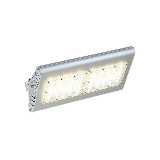 Simplicity Aluminum Led Spotlight Wall Sconce In Silver For Courtyard Lighting