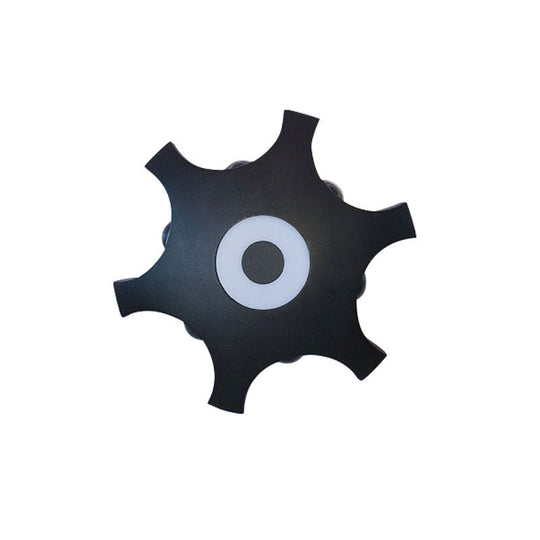 Minimalistic Black Aluminum Balcony Led Wall Sconce Lamp: Gear Shaped Lighting Fixture