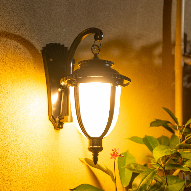 Opal Glass Wall Light Fixture For Traditional Outdoor Bell Mount