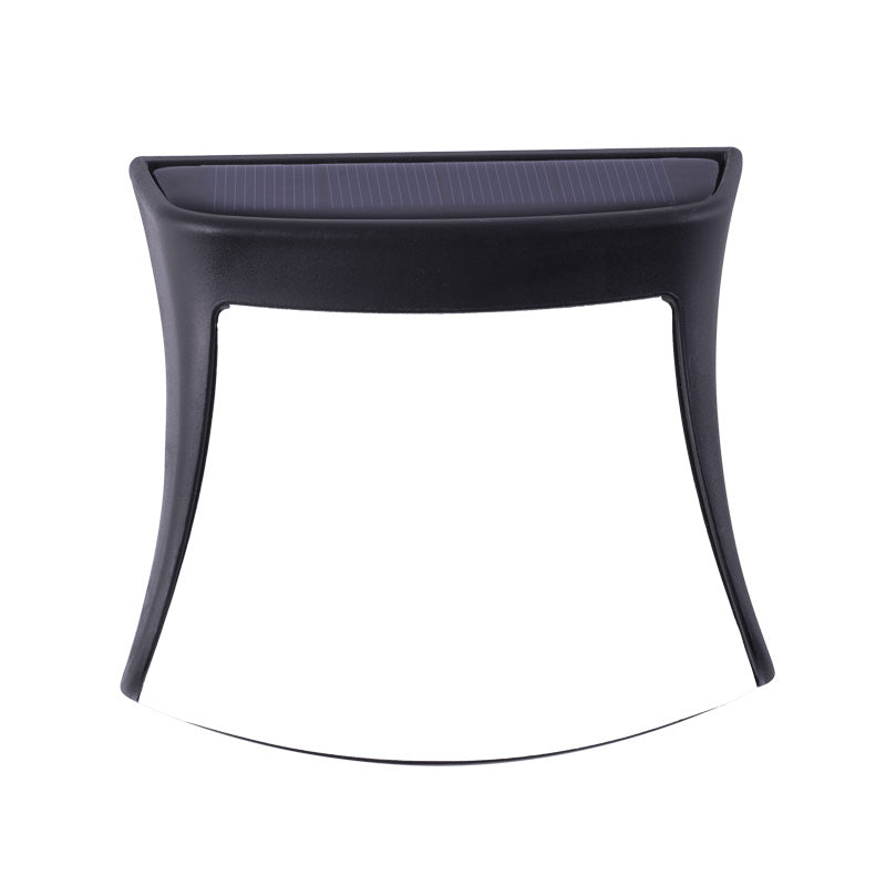 Retro Led Solar Wall Sconce Curved Flush Mount Acrylic Fixture For Outdoor Lighting