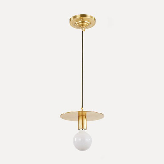 Postmodern Geometrical 1-Head Gold Pendant Ceiling Light