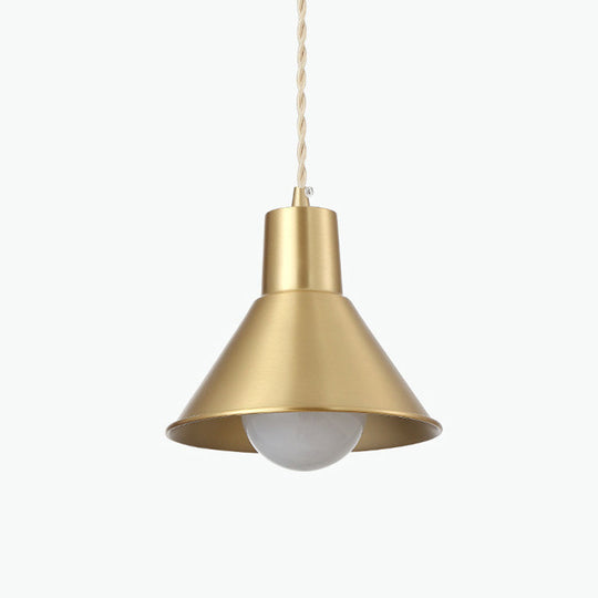 Gold Geometric Shade Ceiling Pendant Light - Post-Modern Design For Dining Room 1-Light Fixture