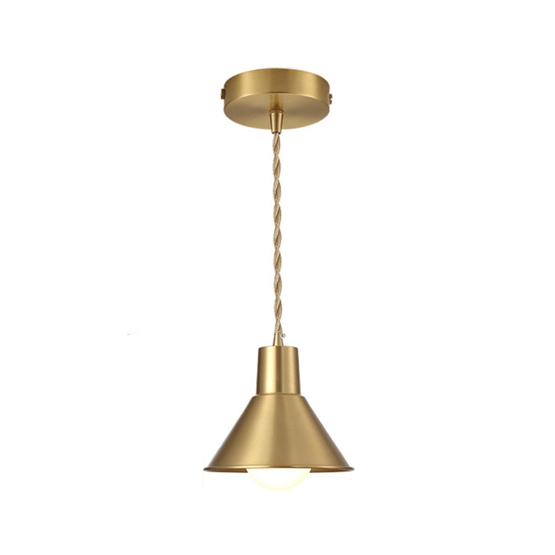 Gold Geometric Shade Ceiling Pendant Light - Post-Modern Design For Dining Room 1-Light Fixture