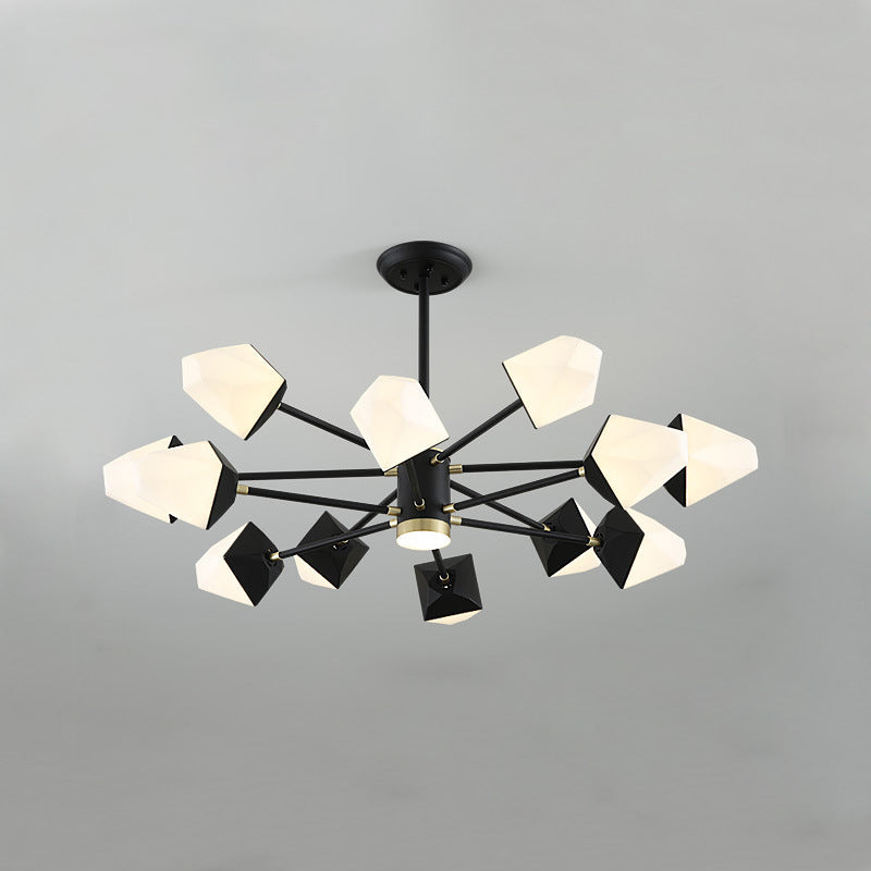 Modern Acrylic Gemstone Shaped Led Chandelier Pendant Light For Dining Room