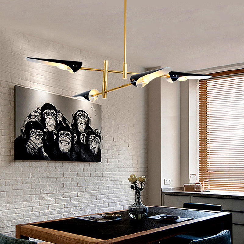 Modern Metallic Burst Chandelier Pendant Light For Living Room