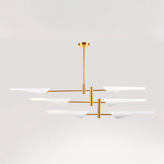 Modern Metallic Burst Chandelier Pendant Light For Living Room