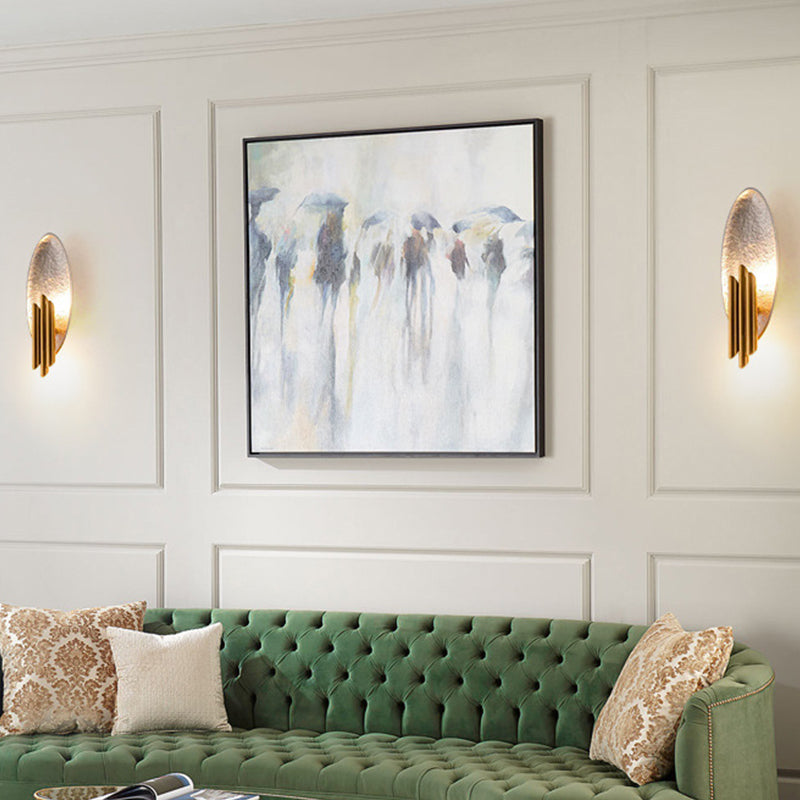 Postmodern Led Flush Wall Sconce: Stylish Oblong Shape For Living Rooms Silver / Warm