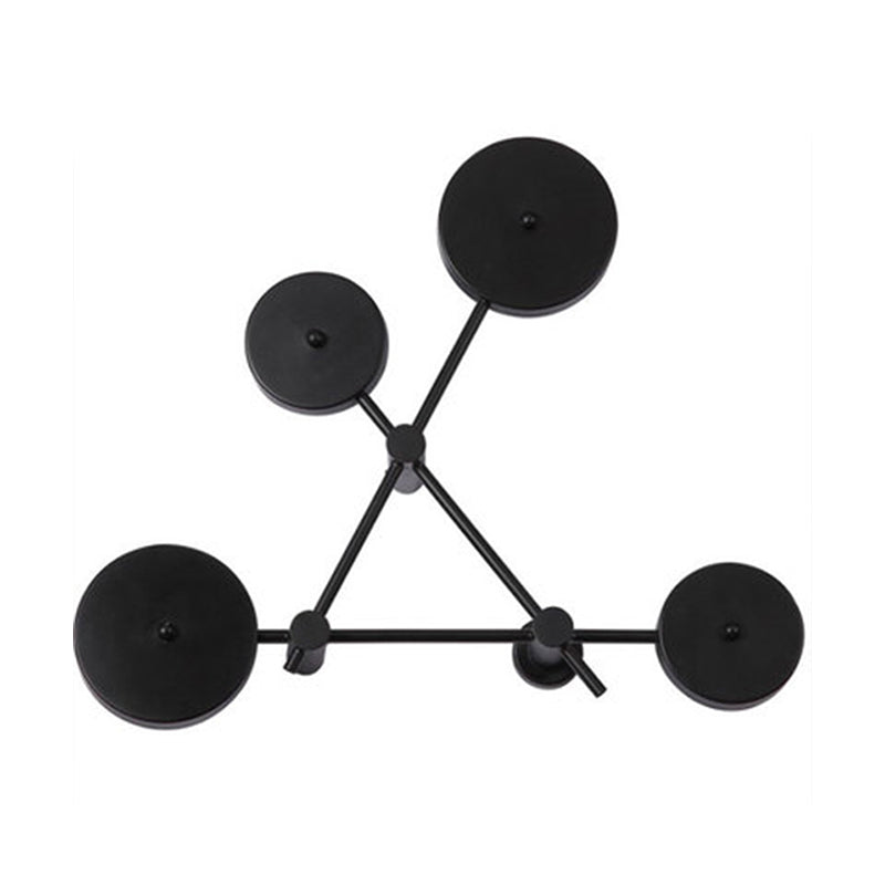 Modern Geometric Led Wall Light Fixture For Living Room - Metallic Mounted Lamp