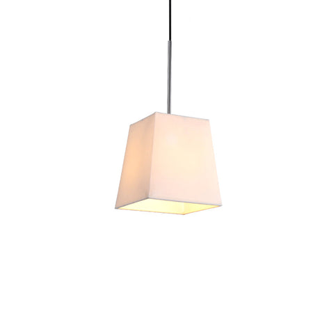 Modern Nordic Trapezoid Fabric Pendant Lamp - 1 Light White/Black/Coffee 8/11 Wide