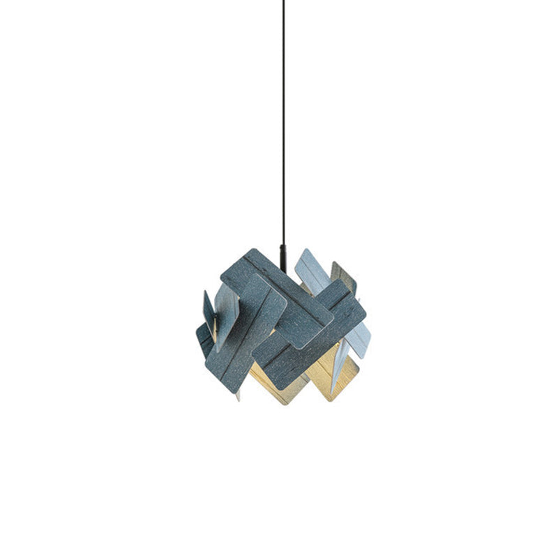 Nordic Style Acrylic Flower Pendant Lamp - Modern 1-Light Hanging Ceiling Light In Red/Blue/Light