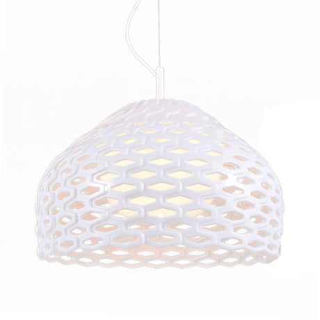Dome Pendant Light: Contemporary Resin Hanging Lamp For Dining Room White/Black Fixture