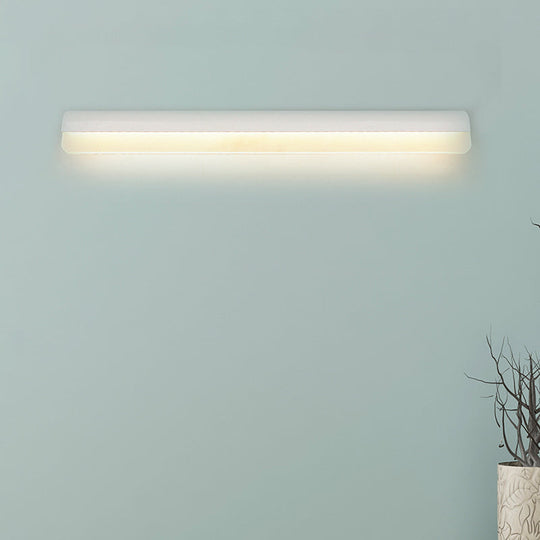 Contemporary Led Vanity Wall Sconce In White/Black Acrylic - 16/19.5/23.5 Wide