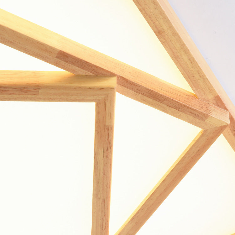 19’/25’/31.5’ Wide Minimalist Wood Beige Led Ceiling Light In White/Warm/Natural - Flush Mount Lamp