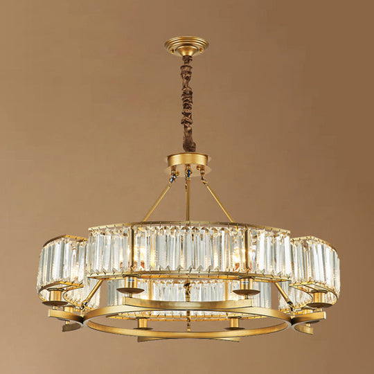 Sleek Tri-Prism Crystal Pendant Light for Your Living Room