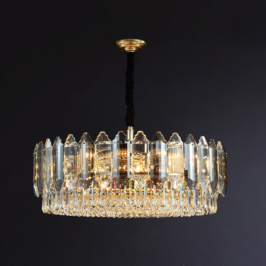 Postmodern K9 Crystal Ceiling Chandelier Light Fixture - Clear / 29.5’’