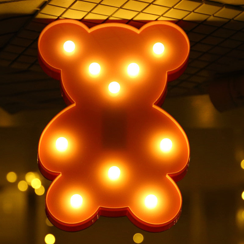 Fun Cartoon Battery Wall Lamp For Bedroom Decor - Led Nightstand Light Pink /