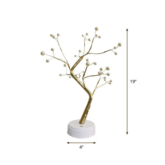 Tree Shaped Led Table Lamp With Usb Charging Port