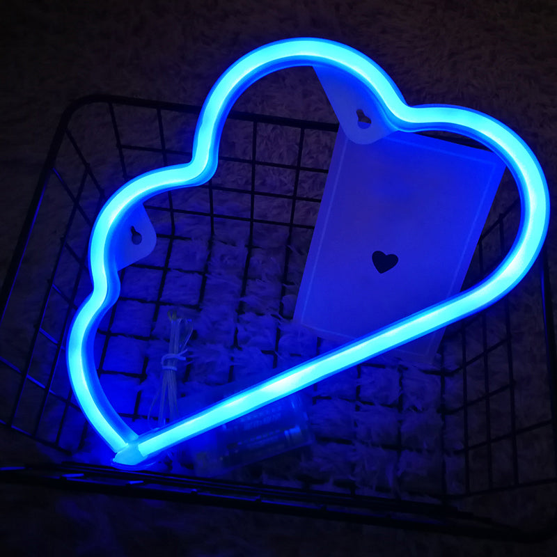 Kids Bedroom Plastic Cloud Wall Light - White Led Night Lighting Idea