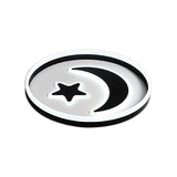 Cartoon Style Round Acrylic Ceiling Mount Led Lamp In Warm/White Light For Bedroom - Black/White