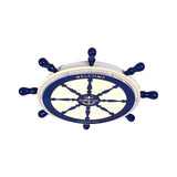 Cartoon-Style Metal And Acrylic Led Flushmount Ceiling Light - Blue Lighting For Bedroom (White/3