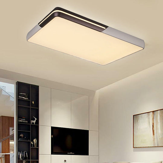 Rectangular Led Ceiling Light - Minimalist Design 19-25.5’ Width Warm/White White / 25.5’ Warm