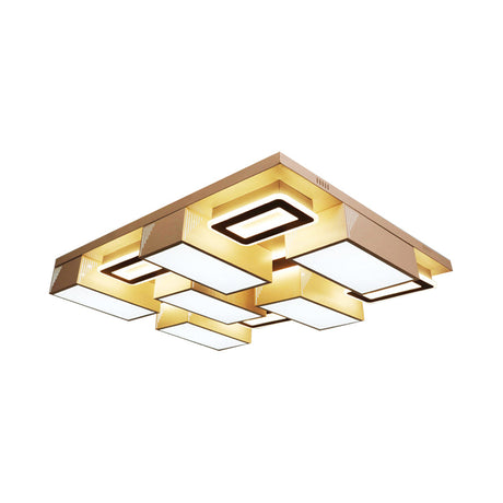 21.5/29.5 Modern Acrylic Led Flush Ceiling Light For Living Room In Warm/White/Natural