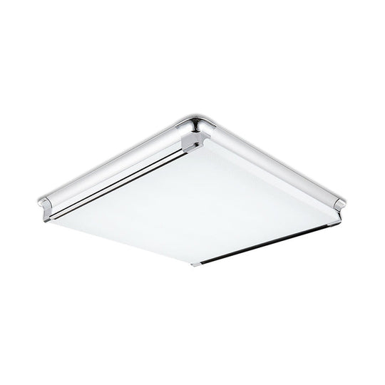 Simplicity Acrylic Led Flush Ceiling Light - Rectangular Design Wide 16.5’/24.5’/25.5’ Ideal