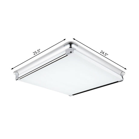 Simplicity Acrylic Led Flush Ceiling Light - Rectangular Design Wide 16.5/24.5/25.5 Ideal For Living