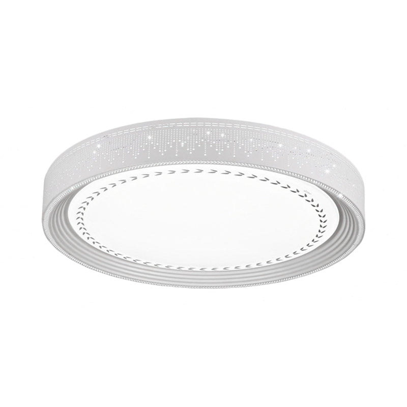 Modern Led Ceiling Light With Meteor Shower Design Acrylic Shade White Round Flush Mount Various