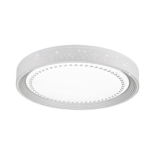 Modern Led Ceiling Light With Meteor Shower Design Acrylic Shade White Round Flush Mount Various